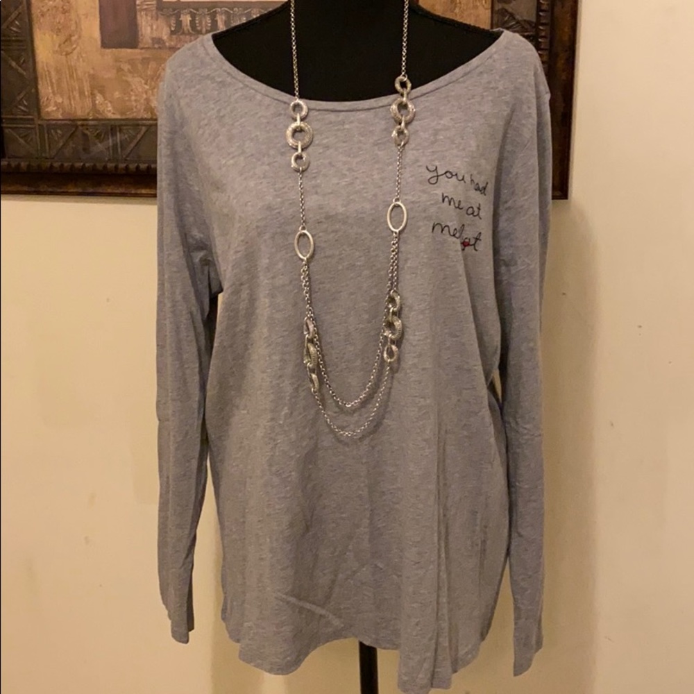 Loft Grey Long Sleeve T-shirt
